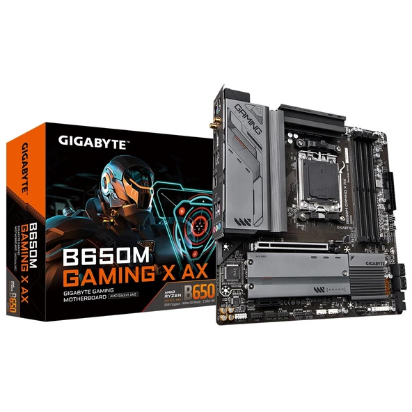 GIGABYTE B650M GAMING X AX WIFI-6E DDR5 HDMI DP PCIe 16X v4.0 AM5 mATX - 1