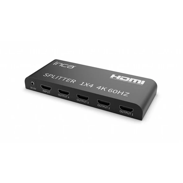 INCA 1port IHSK-460 1port HDMI (giriş) 4port HDMI (çıkış) 4K-60Hz HDMI Splitter ürün görseli