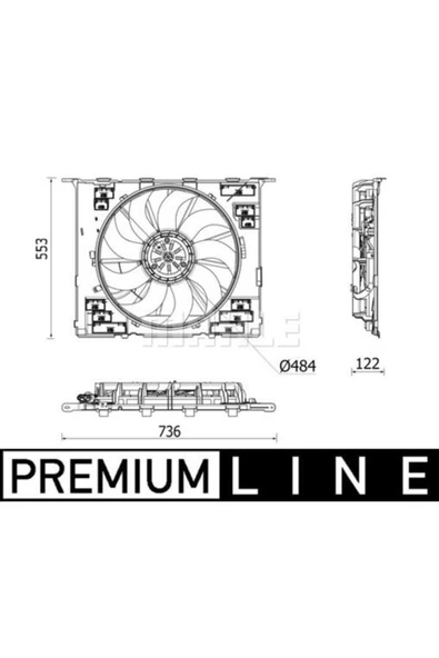MAHLE Radyator Fanı Komple Bmw B46 B48 B58 G30 G31 G32 G11 G12 ürün görseli