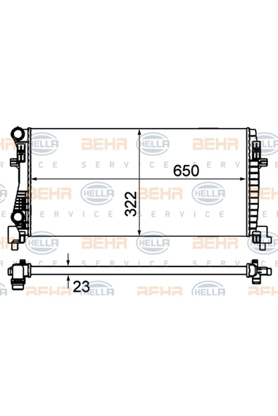 BEHR Radyatör Golf Vıı-a3-leon-octavıa 1.2 Tfsi-1.6 Tdi 13 650x322x23 Mrk/otom ürün görseli