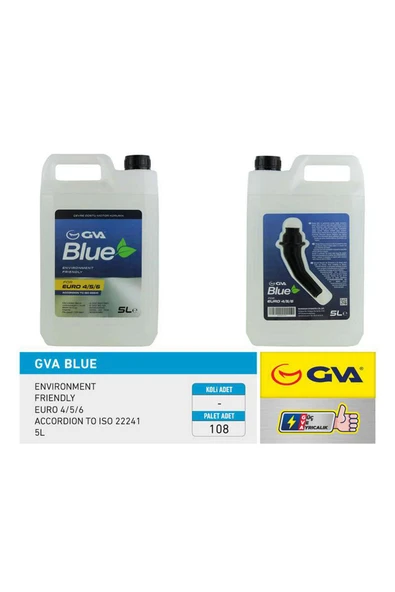 GVA Blue Sıvısı 5 Lt Euro 4-5 / Binek Euro 6 Hunili Ambalaj Rszyn ürün görseli