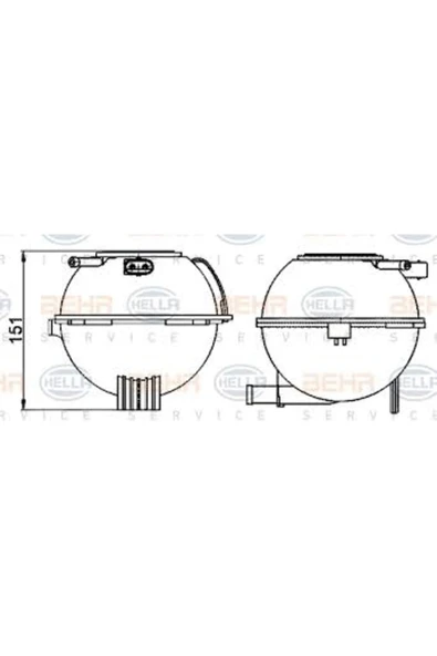 BEHR Genleşme Kavanozu Radyatör Yedek Su Deposu Polo-cordoba-fabıa-rapıd-uyumlu ürün görseli