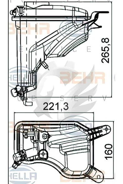 BEHR Yedek Su Deposu Bmw E81 E82 E90 E88 E91 E92 E93 E84 E89 ürün görseli