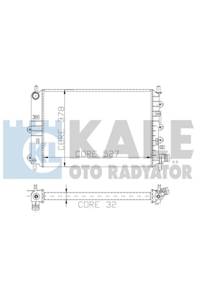 KALE Motor Su Radyatoru Escort Clx 1.6 Zetec 95 01 2 Sıra Al Pl - Resim 1