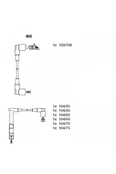 BREMI ATESLEME KABLOSU SETI MERCEDES M104 W124 S124 C124 A124 W140 R129 612138 ürün görseli