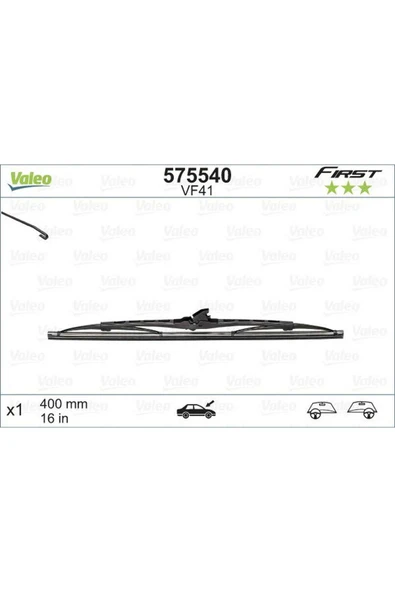 VALEO Arka Silecek Süpürgesi 400mm Normal Tip First Üniversal 613138 - 1