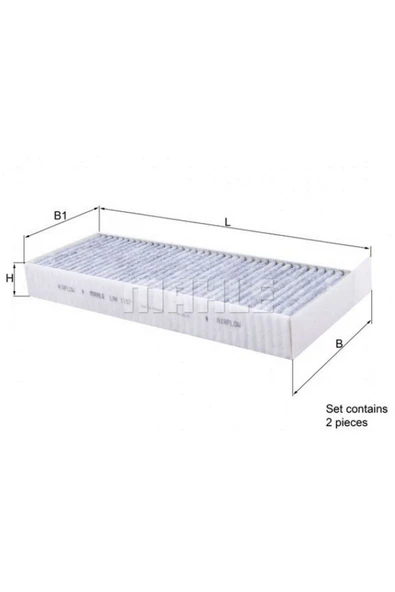 MAHLE POLEN FİLTRESİ KARBONLU Cabin air filter element with activated carbon GNZRZ ürün görseli