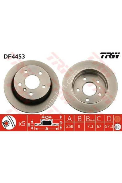 seninoton FREN DISKI ARKA MERCEDES A CLASS W169 04 12 B CLASS W245 05 11 ürün görseli