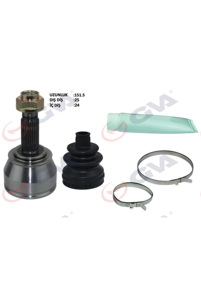 seninoton AKS KAFASI DIŞ ÖN DOBLO 1.9 JTD 01 DOBLO ALBEA 1.3 MTJ 05 25x24x51 152mm ürün görseli