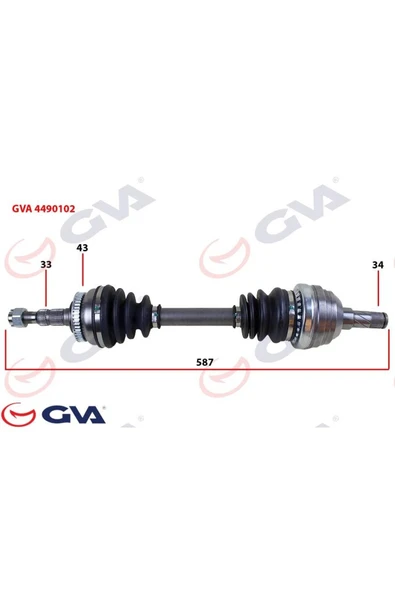 seninoton KOMPLE AKS SOL VECTRA A 1.8-2.0 88-95 -ASTRA F 92-98 -CALIBRA A 89-97 ABS Lİ 43DİŞ 587mm ürün görseli