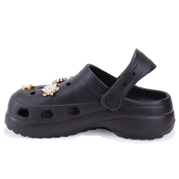 Dagoster DZA75-205 Siyah Taşlı Ortopedik Günlük Cross Spor Kadın Terlik - 3