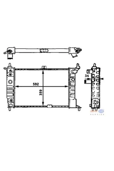 MAHLE Radyator Astra F 1.4-1.6-1.8-2.0 Ac Otom 592x359x34 Behr 8mk376715314 ürün görseli