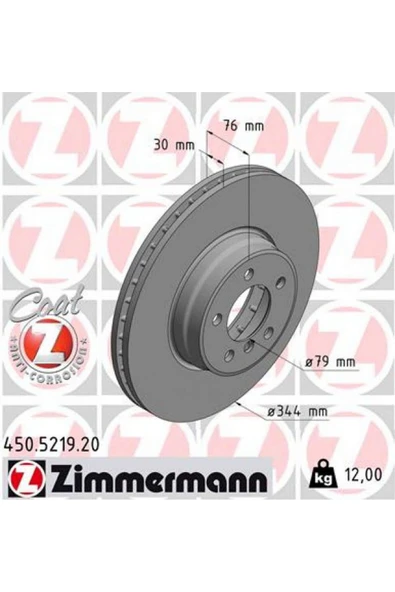 seninoton FREN DISKI ON  uyumlu RANGE ROVER 3 VOGUE L322 05 12 ürün görseli