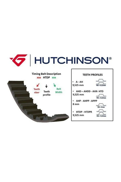 Hutchinson TRİGER KAYIŞI 091x200 FORD FOCUS C-MAX 1.8TDCI 16V 04 S-MAX 1.8TDCI 16V 06 CT983-5541XS 612138 - 1