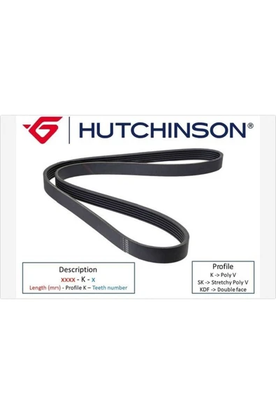 Hutchinson Kanallı V Kayısı Dıscovery 3 L319 Dıscovery 4 L319 Range Rover Sport I L320 2090k8 ürün görseli