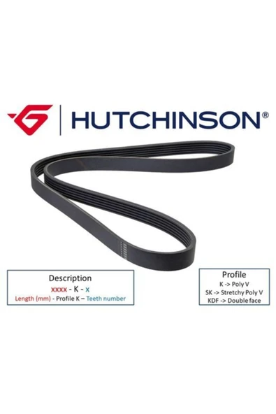 Hutchinson 1810 K 5 KANALLI KAYIŞ ACCENT-GETZ-ACCENT ERA AC 1.5CRDI 05 ELANTRA 1.6CRDI 06 İ20-İ30 1.6CRD 27053 ürün görseli