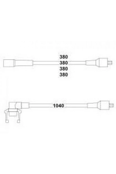HELLUX BUJİ BOBİN KABLOSU SİYAH R9 BRODWAY-R19 1.4-1.6 8V 612138 ürün görseli