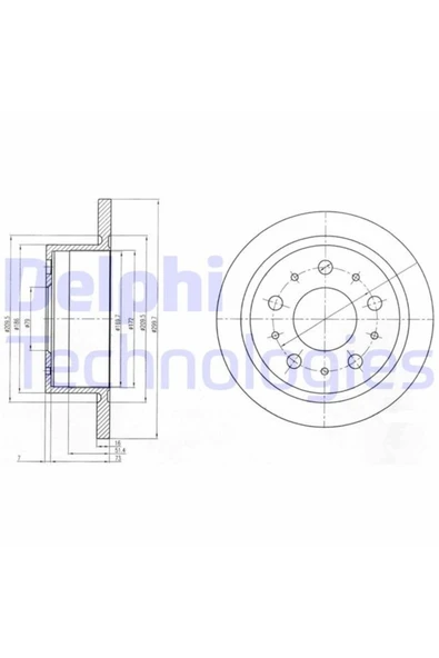 Universal Arka Fren Dıskı Boxer 06 Ducato 06 Jumper 06 2.2d 2.3d 3.0hdı 300x16x5dl - 1