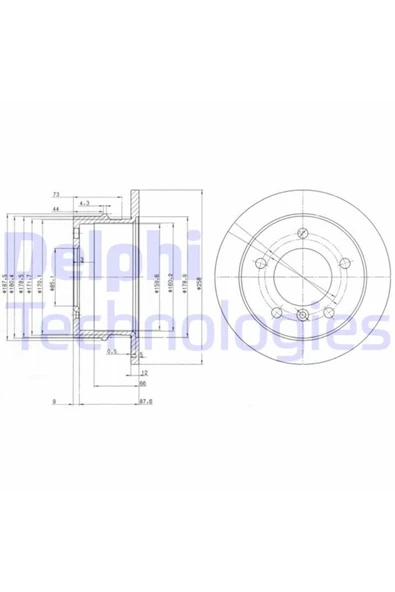Universal FREN DISKI ARKA MERCEDES W463 B901 B904 . VW LT 28-35-46 - 1