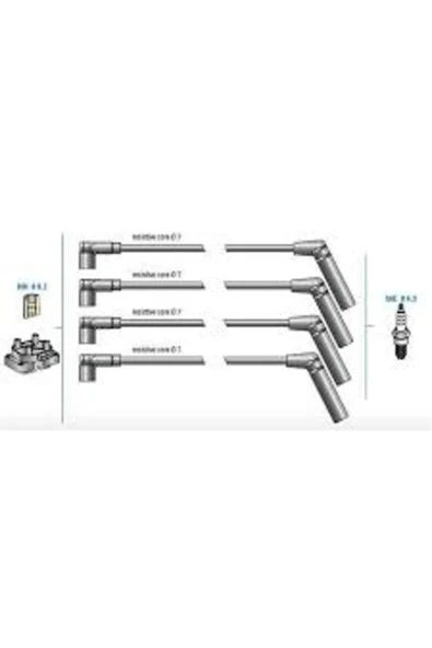 DODUCO Buji Bobin Kablosu Uno 70 Sx 1.4 94-00 Karbüratörlü Motor ürün görseli