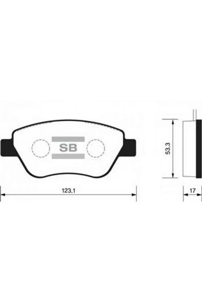 SANGSIN ÖN BALATA ALBEA-PALIO-STILO-SIENA DOBLO 1.3 1.9 IDEA CORSA 1.3 07 612138 ürün görseli 1