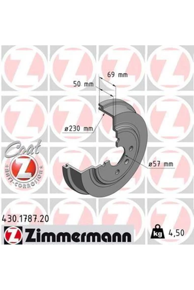 Universal Arka Fren Kampanası Opel Astra G-astra H Corsa C 230x48.5x4 4dl - 1