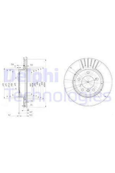 DELPHİ FREN DISKI ON BMW E46 99 04 612138 ürün görseli