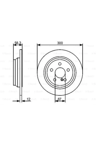 Bosch Fren Dıskı Arka Mercedes S-class W221 C216 ürün görseli