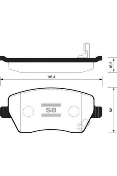 SANGSIN ÖN BALATA CLIO III 05 LOGAN 07 ACCORD VIII 2.0 03 MICRA 03 SWIFT 05 GDB1614-GDB3332 612138 ürün görseli 1