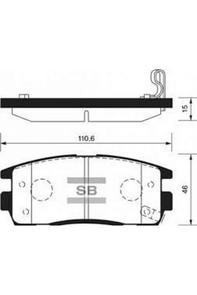 SANGSIN Arka Balata Antara 2.4-3.2 V6-2.0 Cdtı 06 -captiva 06 Gdb1716 Sp1205 96626076-1605123-wva244 ürün görseli 1