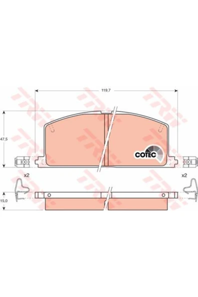 TRW ÖN BALATA COROLLA-CAMRY-CORNA-CARİNA 95 RSZYN ürün görseli 1