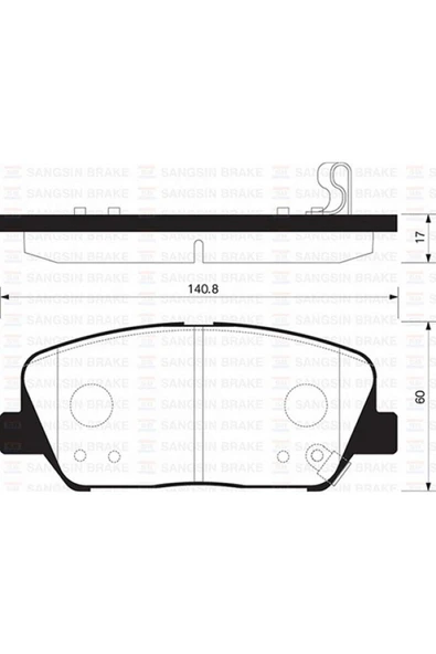 SANGSIN ÖN BALATA HYUNDAI İ30 11 İ30 CW 12 İ30 COUPE 13 KIA CEED 1.4-1.6-1.6 GDİ-1.4 CRDİ-1.6 CR 612138 ürün görseli