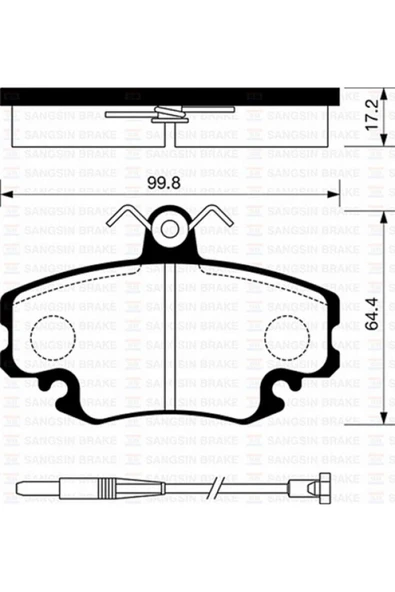 SANGSIN ÖN BALATA FİŞLİ R9-R19-CLIO I-II-MGN I-TWNG-MNGR-LOGAN-SANDERO GDB400-GDB1332-GDB1635-GD 612138 ürün görseli