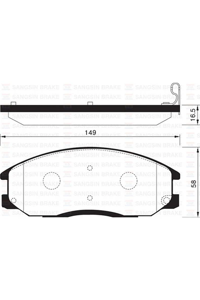 SANGSIN Ön Balata Starex 04 Santafe 00-06 Gdb3412-gdb3257-gdb3244 Rszyn ürün görseli 1
