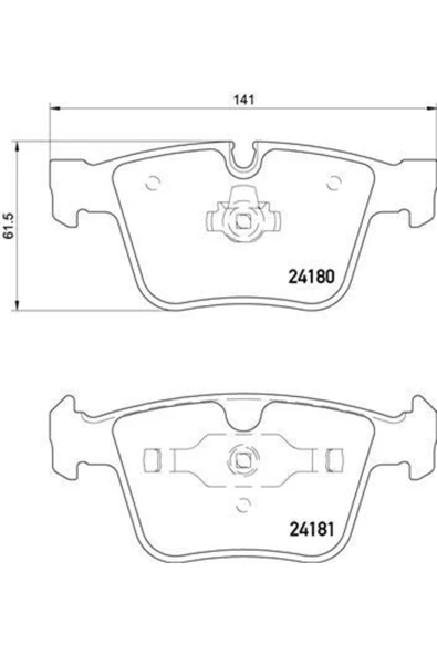 VALEO FREN BALATASI ARKA MERCEDES AMG W164 W251 W221 C216 612138 ürün görseli 1