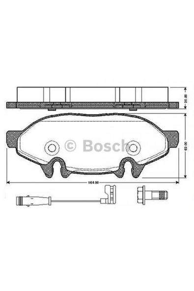 Bosch FREN BALATASI ON MERCEDES VIANO W639 03 VITO W639 03 ürün görseli 1