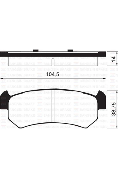 SANGSIN ARKA BALATA LACETTI 1.4-1.6-1.8 04 NUBIRA 1.4-1.6-1.8 2.0 04 GDB3348 612138 ürün görseli 1