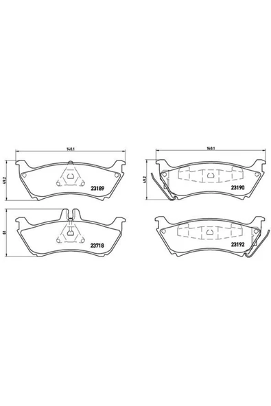 VALEO FREN BALATASI ARKA MERCEDES ML CLASS W163 98 05 ürün görseli 1