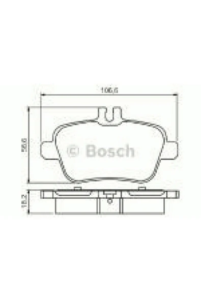 Bosch FREN BALATASI ARKA [ WVA 24848;  MB A SERİ W176 ] 612138 ürün görseli 1