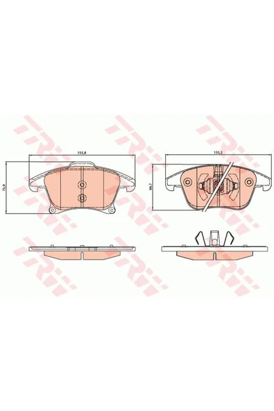 TRW ÖN BALATA FUSION 10-12 42058 ürün görseli
