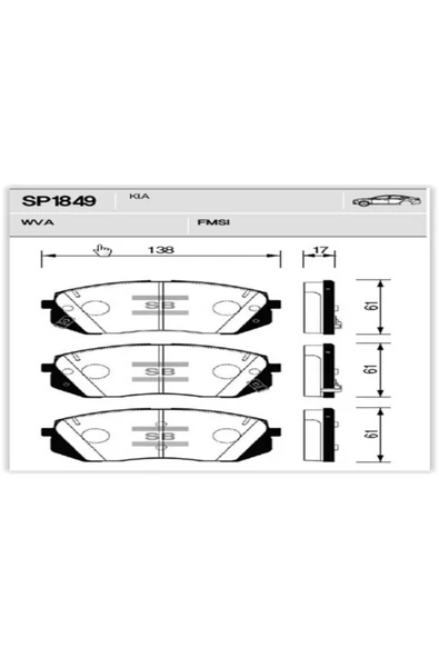 SANGSIN Ön Balata Hyundaı Ix35 10 I40 1.6 1.7 Crdi 2.0 11 Kıa Sportage 2.0gdi 14 ürün görseli 1