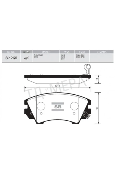 Çeşitli Ön Balata Opel Astra J 12 14 Insıgnıa 08 11 Zafıra 11 Saab 9.5 10 17 Jant Gdb1783 Sangsın Sp2175 160 ürün görseli