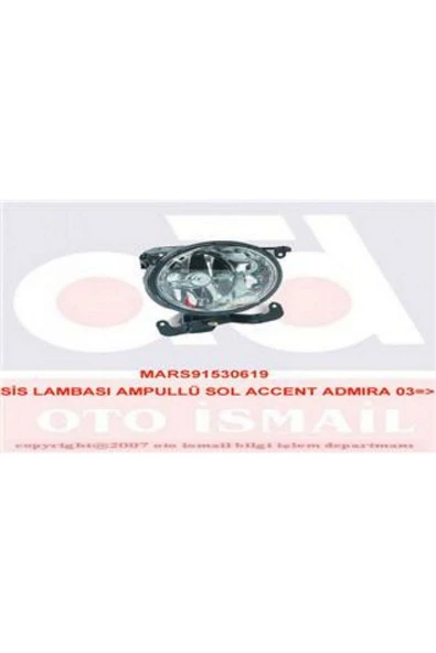 Mars SİS LAMBASI SOL [ HYUNDAI ACCENT 2003 ] 612138 ürün görseli