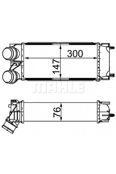 MAHLE TURBO RADYATÖRÜ INTERCOOLER BERLINGO 04 C4 04 P308 07 PARTNER 04 1.6HDI AL/PL/BRZ 300x14 612138