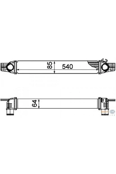 MAHLE TURBO RADYATÖRÜ INTERCOOLER PEUGEOT BIPPER-CITROEN NEMO 1.3HDİ-1.4HDİ 08 FIORINO 1.3 DMT 612138 ürün görseli 1