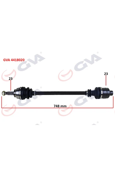 GVA KOMPLE AKS SAĞ LAGUNA I 1.6 16V 93-01 747mm ürün görseli