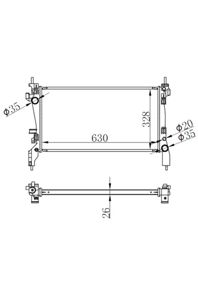 mrz Radyatör Brazing Fıorıno 1.3 Mtj 08=> (mekanik) (630x318x22) ürün görseli