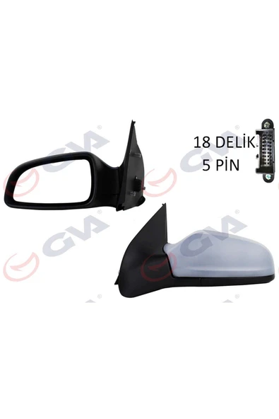 GVA DIŞ DİKİZ AYNASI SOL ASTRA H 04 ELEKTRİKLİ ISITMALI ASTARLI ASFERİK 5 FİŞ VM-968EHPAL 13 612138 ürün görseli