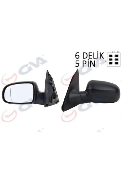 GVA DIŞ DİKİZ AYNASI SOL CORSA C 01 ELEKTRİKLİ ISITMALI ASFERİK 5 FİŞ VM-200EHAL 612138 ürün görseli