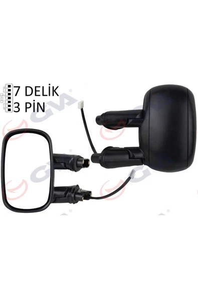 GVA DIŞ DİKİZ AYNASI SOL DOBLO 01 ELEKTRİKLİ ISITMALI ASTARLI KONVEKS 3 FİŞ 612138 ürün görseli